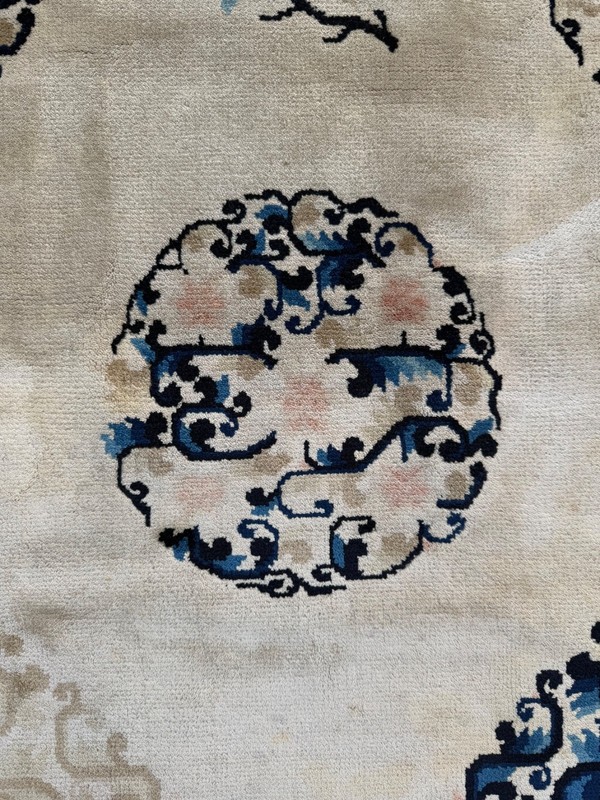 Vintage Fabulous Hand Knotted China Peking Art Deco Wool Rug Carpet 243x151 Cm gallery