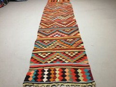Old Turkish narrow Kilim Runner 320×85 cm, shabby chic, vintage decor kelim rug