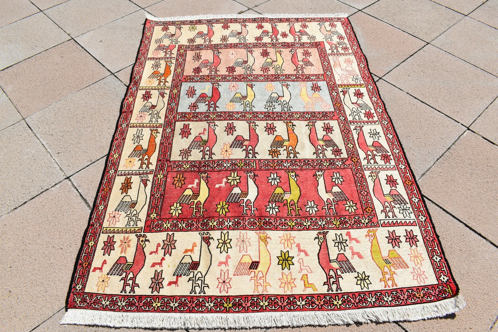 1990's Never Been Used Caucasian Silk Soumak Kilim Oriental Silk Soumak Kilim gallery