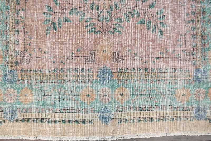 Turkish Rug 6x10 Handwoven Oushak Rug 210x326cm Natural Wool Carpet Muted Rug gallery