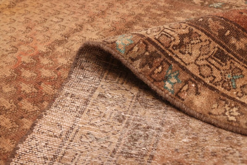 Vintage Hand-knotted Runner Rug 3'4" x 13'4" Traditional Oriental Wool Carpet gallery