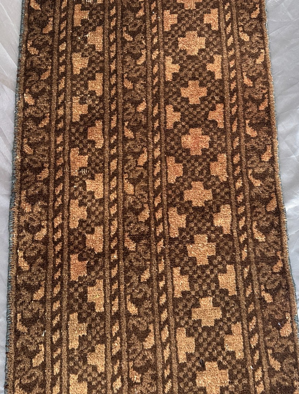1'4 x 8'3 ft Antique Terracotta Faded Runner Rug – Vintage Hand-Knotted Wool gallery