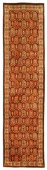 3×12 Antique Axminster Runner England Rare Brown Rug 92cm x 351cm C.1900