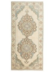 Vintage Traditional Turkish extra wide runner 5.2×10.10 ft Oushak knotted rug