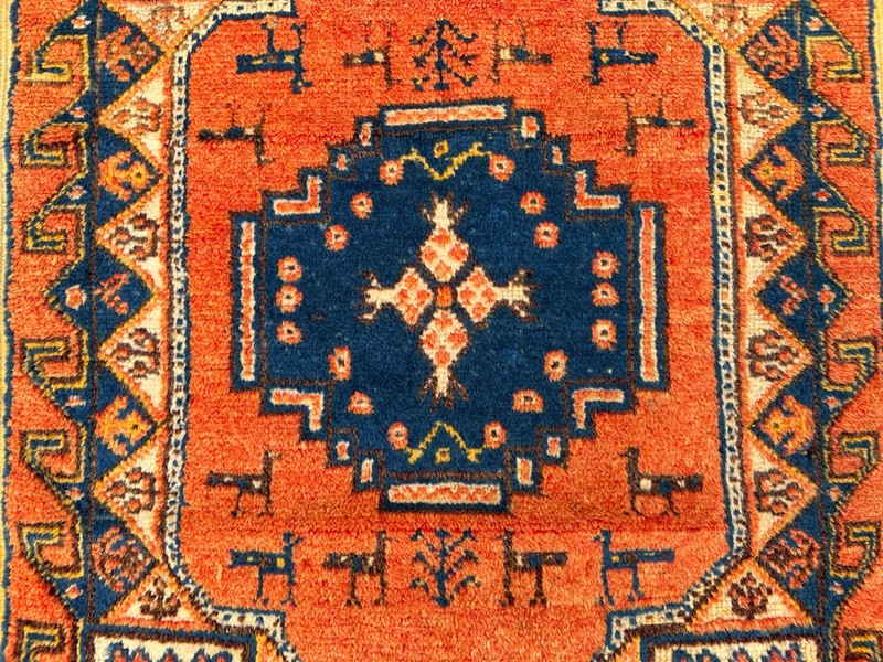 COLLECTORS' ITEM Semi Antique Stunning Squarish Kazak Fine Quality Caucasian Rug gallery