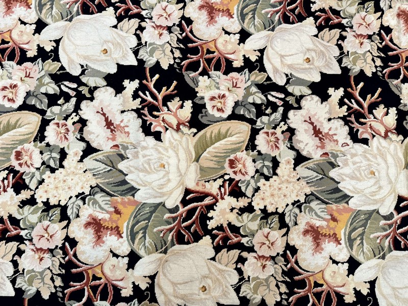 Palace Size Needlepoint Rug 13x17 Extra Large Wool Floral Handmade Carpet gallery