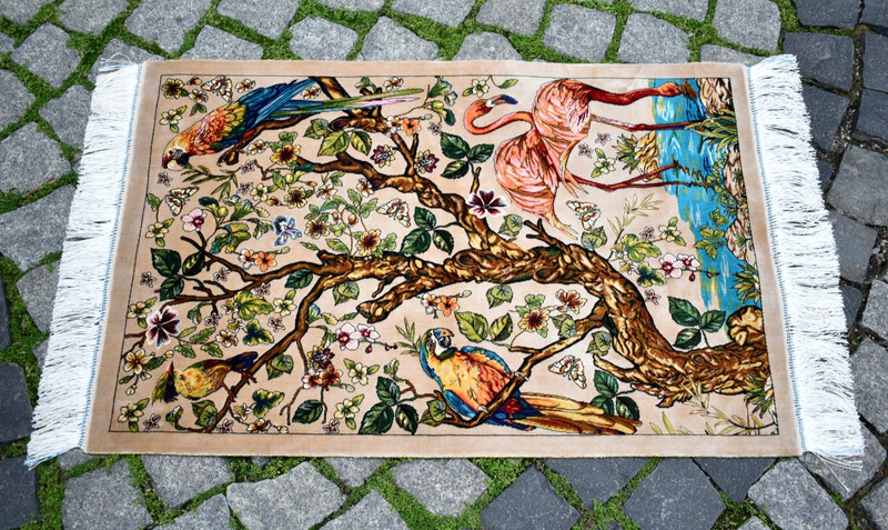 Silk Bamboo Rug 100 % Bamboo Silk Rug 2 x 3 ft Home Decor Rug Bamboo Wall Rug gallery