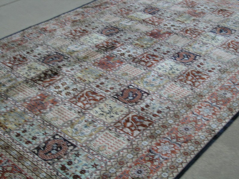 Superb Chinese 200 Line All Silk Garden Design Oriental Rug Carpet 7x11 7x10 ft gallery