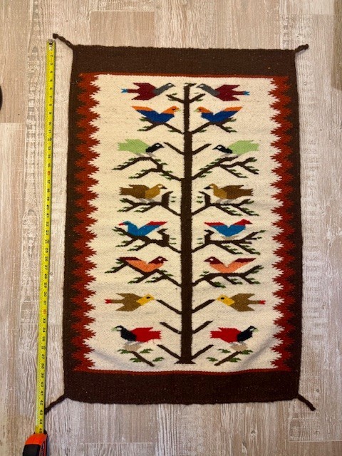 Antique Zapotec "Tree of Life" Hand-Woven Wool Tapestry/Rug gallery
