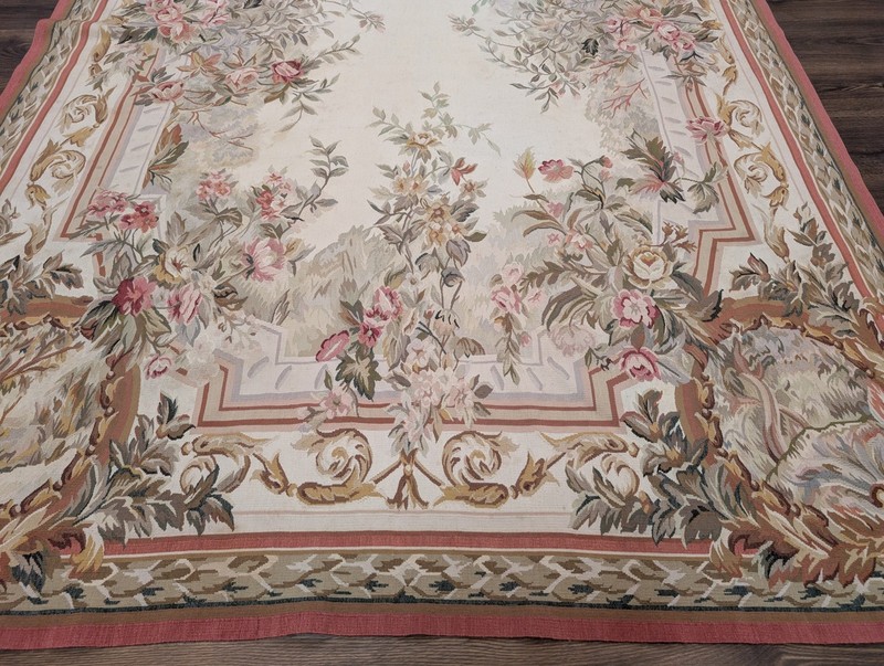 Aubusson Wool Rug 6x9, Traditional, French European gallery