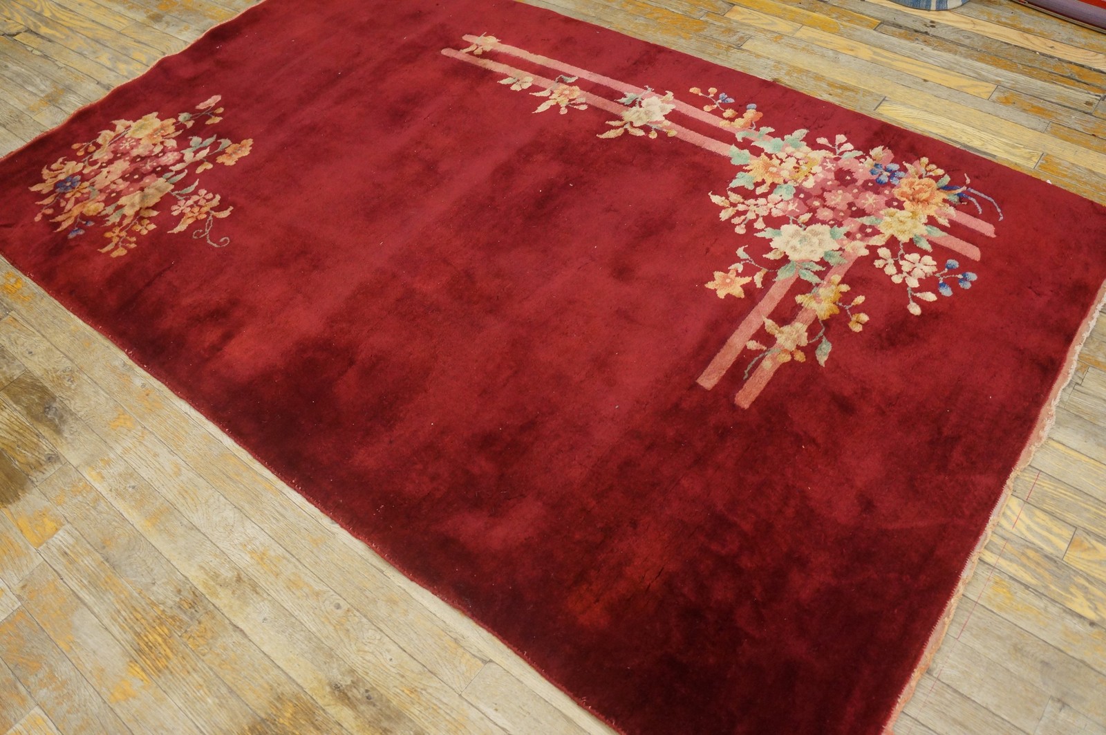 4X6 Antique Chinese Art Deco Wool Area Rug 1935 gallery