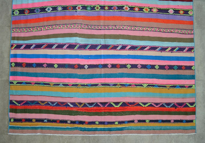 6x8 Rug Hand Woven Turkish Rug Colorful Area Rug Shabby Chic Rug 5'9" x 8'3" gallery