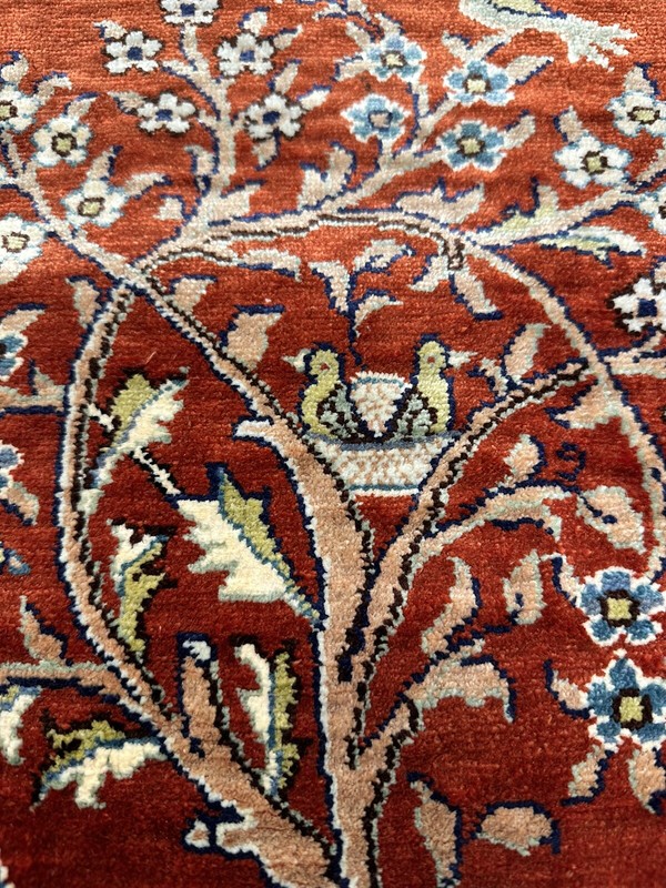 Authentic Silk On Silk Kaisary/Hereke Rug Turkish Signature 2’ 1” X 3’ 10.5” gallery
