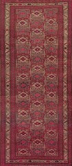 Geometric Wool Hand-made Runner Rug 4×9 Tribal Traditional Pink hallway Carpet