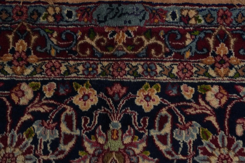 Vegetable Dye Traditional Ivory Wool Palace Size Rug Vintage Handmade Rug 11x17 gallery