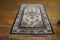 4X6 Antique Chinese Silk Area Rug 1925