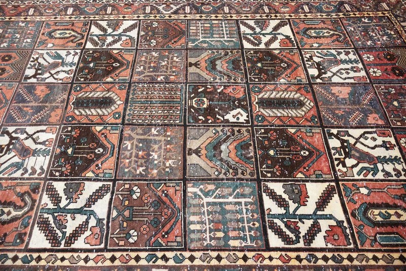 Semi-Antique Distressed Pictorial Wool Oriental Rug Home Decor Carpet 7x10 Ft gallery