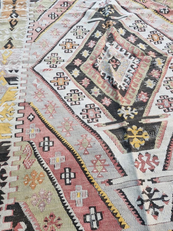 Antique Turkish Rug Wool Kelim gallery