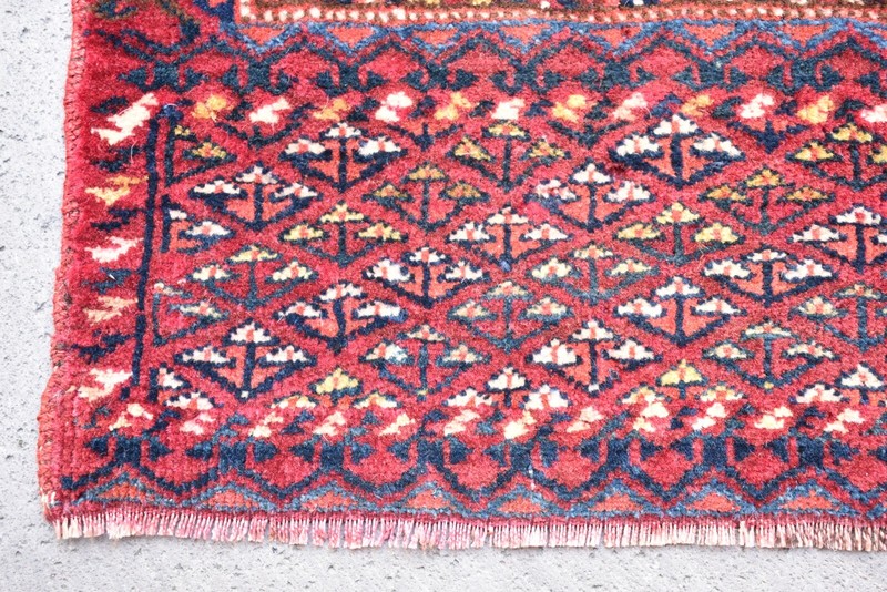 Fabulous Antique Tribal Tekke Bag Face Rug 19'' x 16'' Collector Item Wall Rug gallery