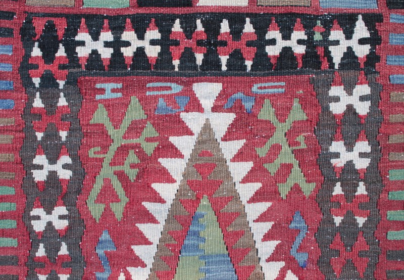 Turkish Kilim Rug 33''x47'' Hand Woven Kirsehir Kilim 85x121cm gallery