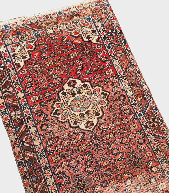 2'9"x13'9" ANTIQUE HAND KNOTTED CAUCASIAN TABRIZi SERAPE TRIBAL WOOL RUG RUNNER gallery