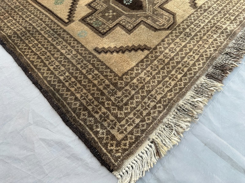 2'10x5 ft Vintage Afghan Hand Knotted Wool Rug Tribal Geometric Oriental Carpet gallery