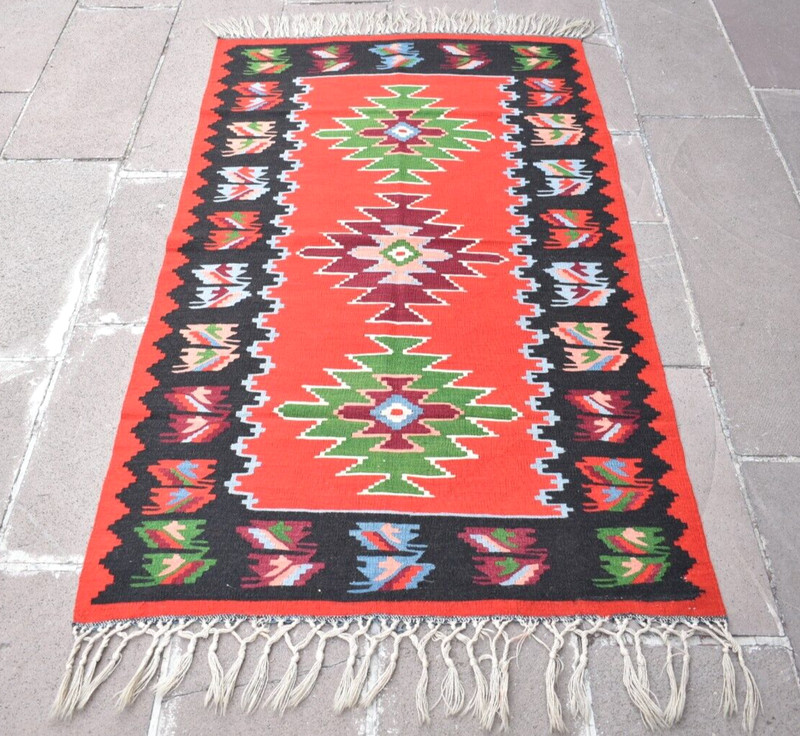 Vintage Monastery Rug 39'' x 66'' Flat Woven Monastery Rug Fine Quality Area Rug gallery
