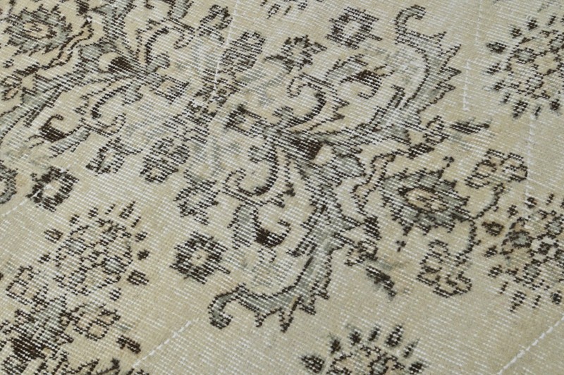 Oushak Turkish Vintage Rug 4x7 Kilim Rug Anatolian Handmade Boho Decor BEIGE gallery