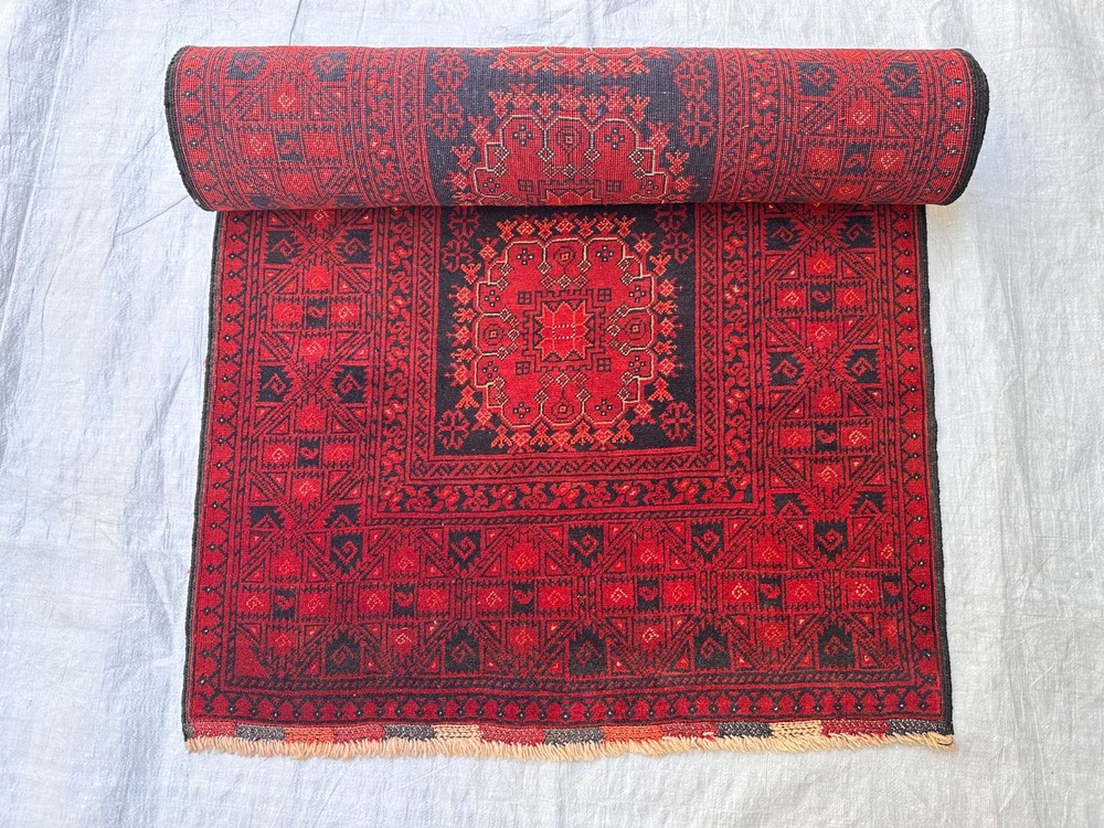 85 x 285 cm Vintage North Side of Afghanistan Turkoman Patnus Gul Runner