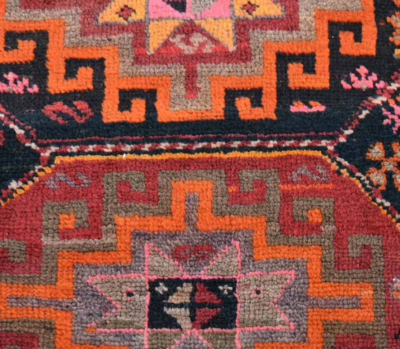 1970s Vintage Turkish Runner Rug 3.3 x 8.5 ft - Gently Used - 100% Wool gallery