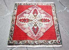 Vintage Turkish Rug 29” x 31” Anatolian Kirsehir Rug Hand-knotted Rug Wool Rug