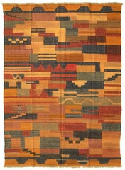 Vintage Hand Woven Area Rug 6’2″ x 8’8″ Traditional Wool Oriental Carpet