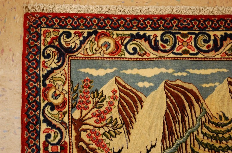 NATURAL WOOL Old Oriental Rugs,Hand Woven,knotted size Approximately 2'4" x 2'9" gallery