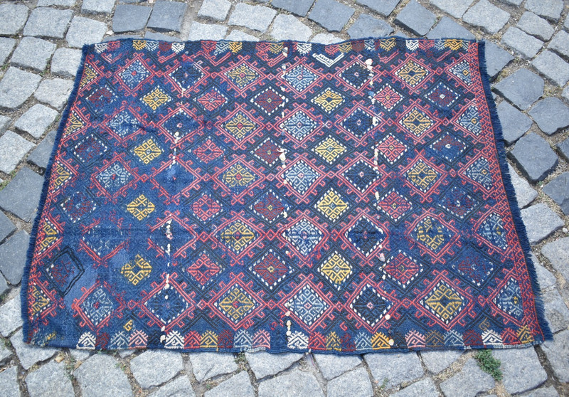 Fabulous Antique Turkish Rug 33'' x 43'' Collectors Item Reyhanli Cicim Worn Rug gallery