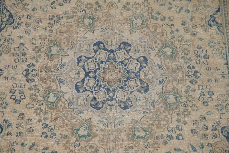 Handmade Beige Wool Carpet Traditional Oriental Distressed Area Rug 6x10 Ft gallery