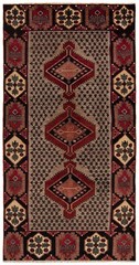Koliai 102 3/8×53 7/8 in Hand Knotted Persian Nomadic Orient Red Carpet