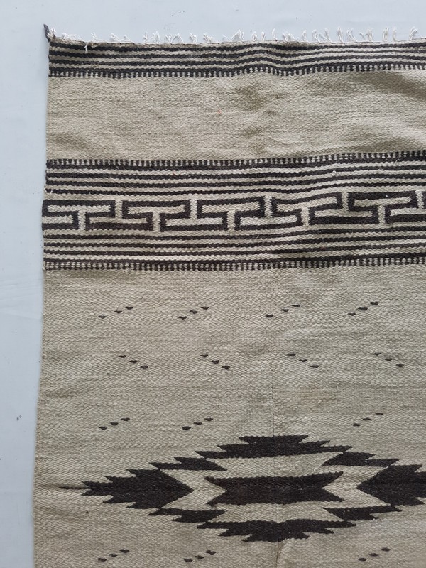 Vintage Handmade Traditional Native American Kilim Floor Rug Carpet 183x94 cm gallery