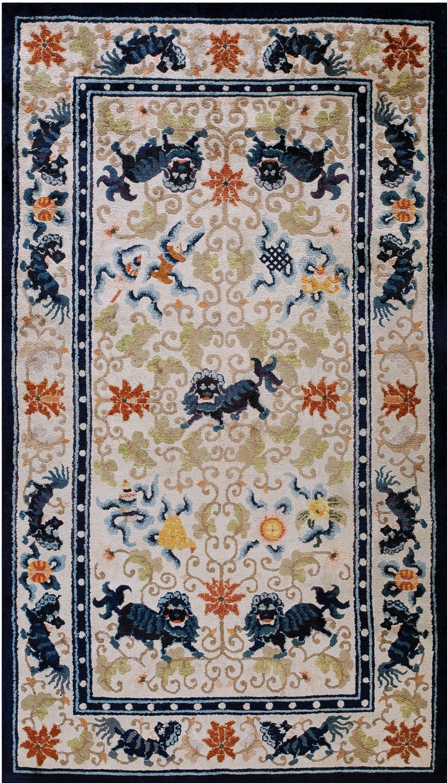 3X7 Antique Chinese Silk Area Rug 1935 gallery