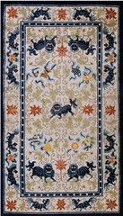 3X7 Antique Chinese Silk Area Rug 1935