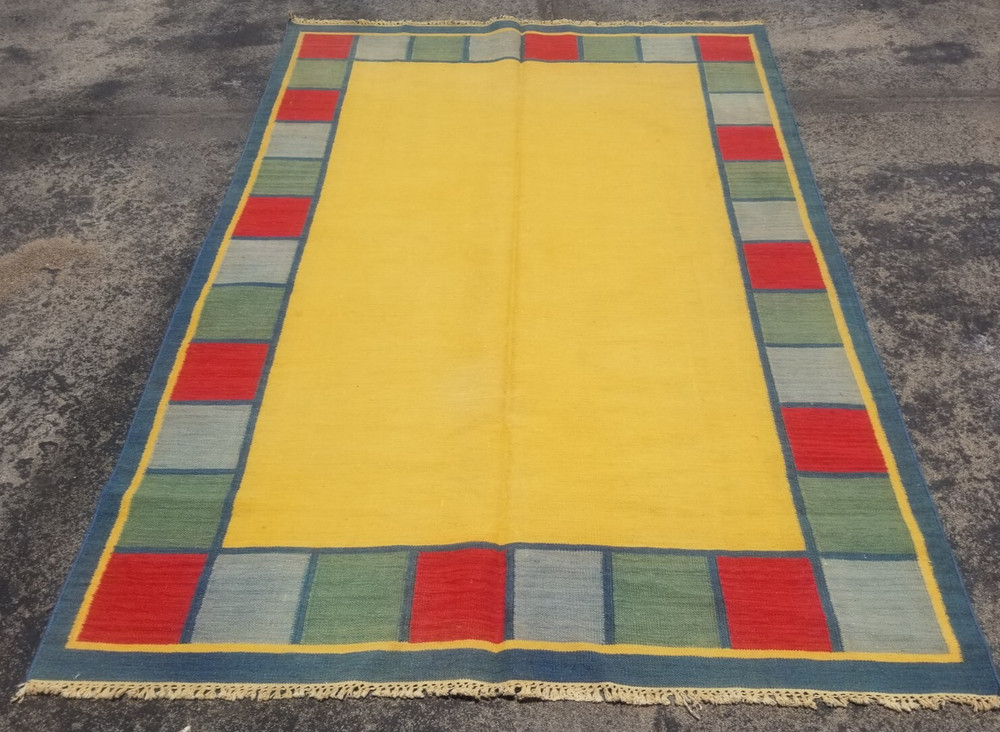 Vintage Traditional Handmade Beautiful Gabbeh Kilim Floor Rug Carpet 230x161 cm