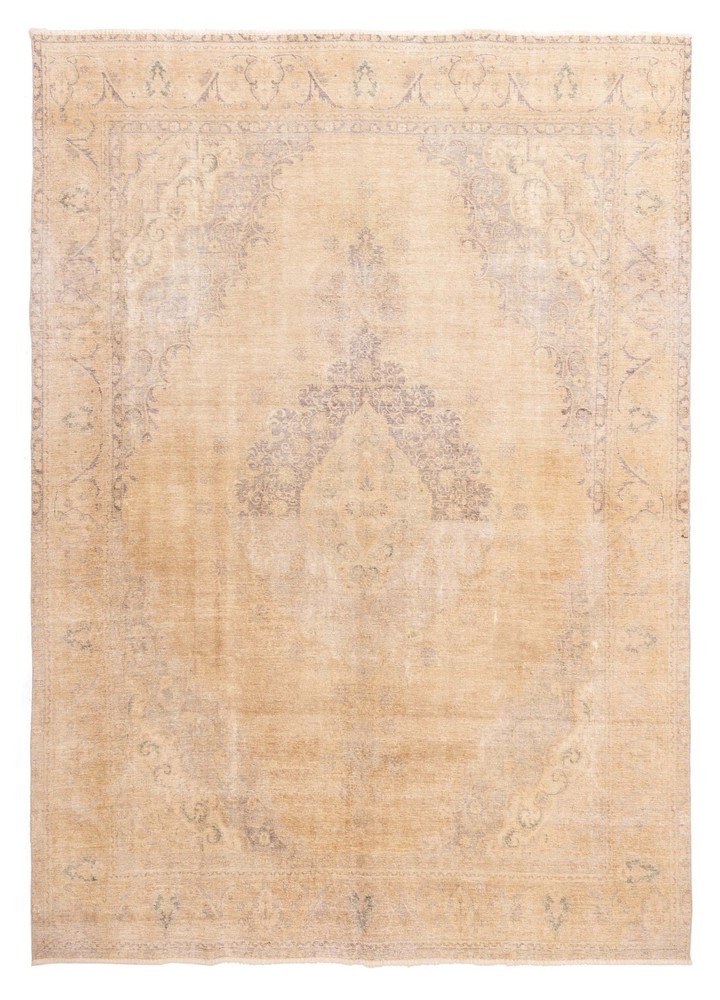 Vintage 9'7" x 12'9" Traditional Hand Knotted Vegetable Dye Wool Area Rug