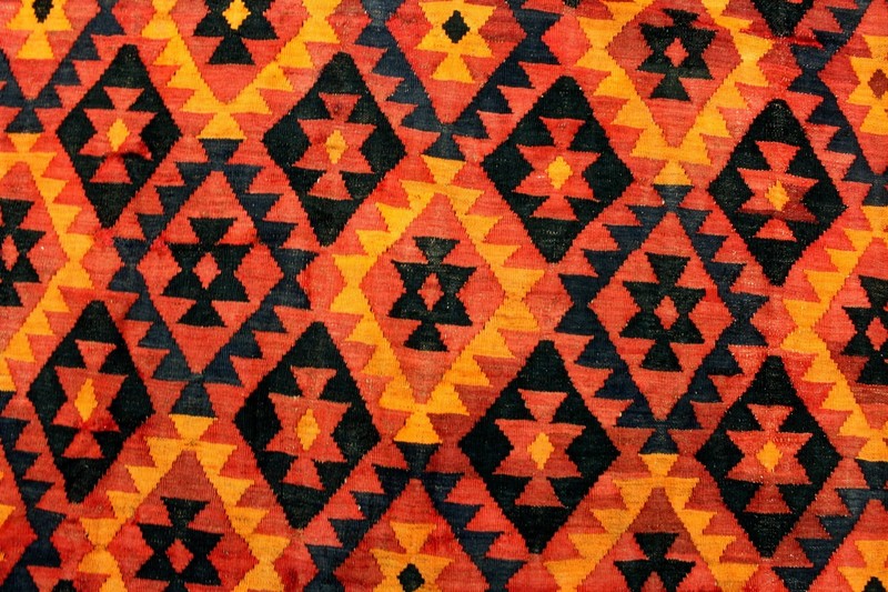 8X13 MAGNIFICENT MINT HAND KNOTTED VEGETABLE DYE DOUBLE SIDED SHIRAZI KILIM RUG gallery