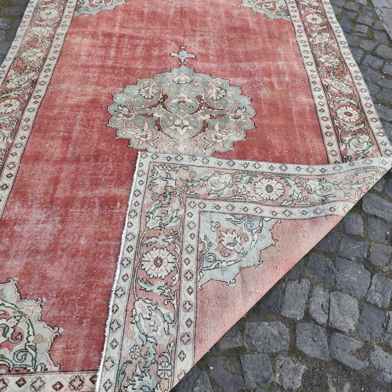 6.27 x 9.45 ft Turkish Oversized Vintage Area Rug , 6x9 Burdur Rug 191 x 288 cm gallery