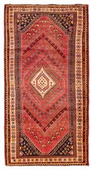 Vintage 4’10” x 9’2″ Traditional Hand Knotted Vegetable Dye Wool Area Rug