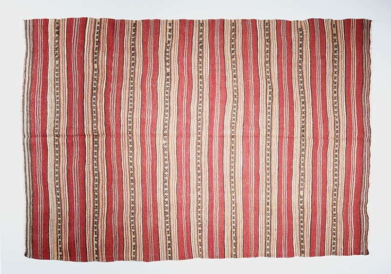 One Of a Kind Decorative Vintage Turkish Handwoven Kilim-Authentic Area Kilim gallery