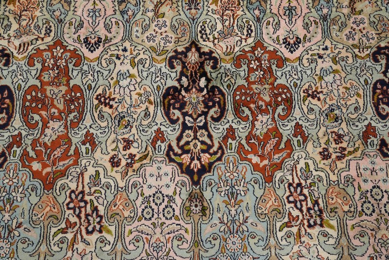 Vintage 100% Silk Kashmir Handmade Wool Area Rug Living Room Carpet 6x10 gallery