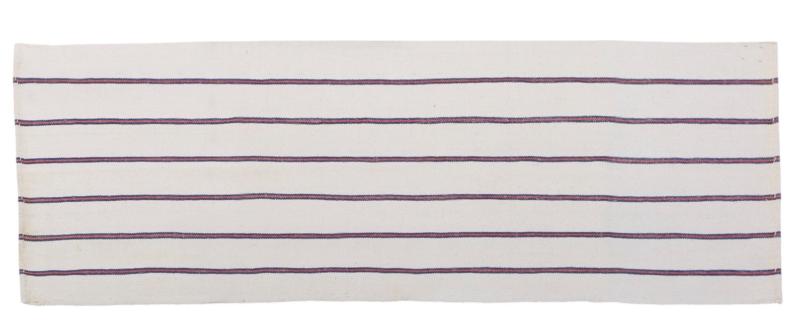 Handwoven Vintage Striped Cotton Kilim Runner, 80x205 cm / 2'7" x 6'9" gallery
