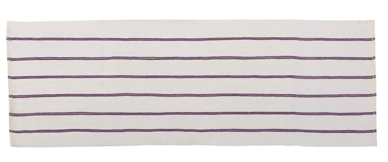 Handwoven Vintage Striped Cotton Kilim Runner, 80x205 cm / 2'7" x 6'9" gallery