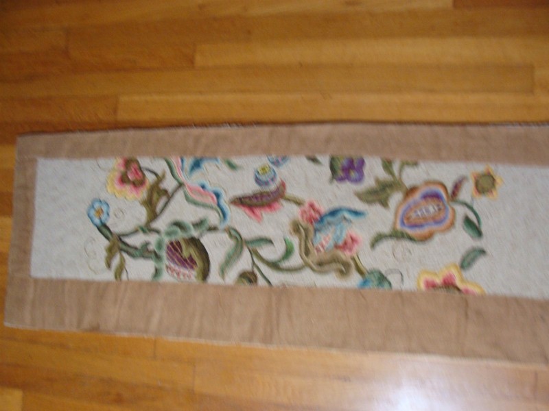 Vintage 1970's Folk Art Gertrude Buttery Floral Hooked Rug gallery