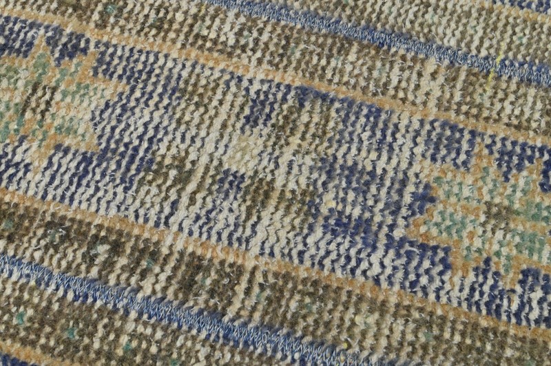 Vintage Turkish Runner Rug 2x5ft Wool Anatolian Handmade Hallway Oushak BROWN gallery
